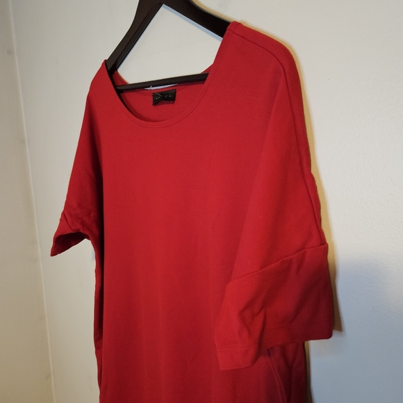 Hatch Dress Red T-Shirt Oversized Loose Fit Maternity Size XL Casual Solid Crew - Picture 2 of 9